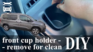 RIFTER BERLINGO COMBO PROACE CITY - Front cup holder - remove for clean DIY