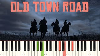 Old Town Road - Lil Nas X ft. Billy Ray Cyrus [Piano Tutorial] (Synthesia)