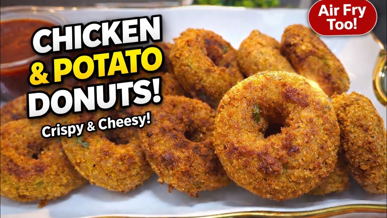 Crispy Chicken & Potato Donuts | Easy Iftar Snack | Air Fryer & Freeze Option
