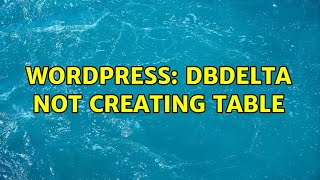 Wordpress: dbDelta not CREATING TABLE