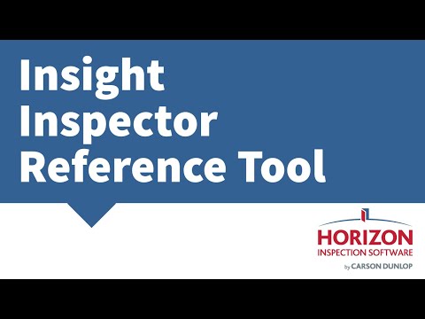 INSIGHT Inspector Reference App by Carson Dunlop