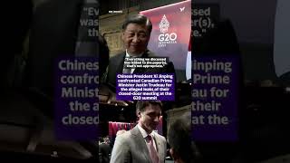 chinese president xi jinping confronted canadian pm justin trudeau at g20 summit #shorts