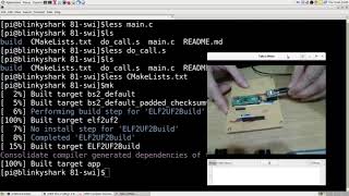 Blinking and LED using software Interrupts on an RP2040