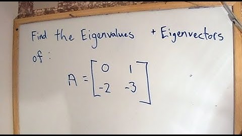 Eigenvalues and Eigenvectors for a 2x2 Matrix