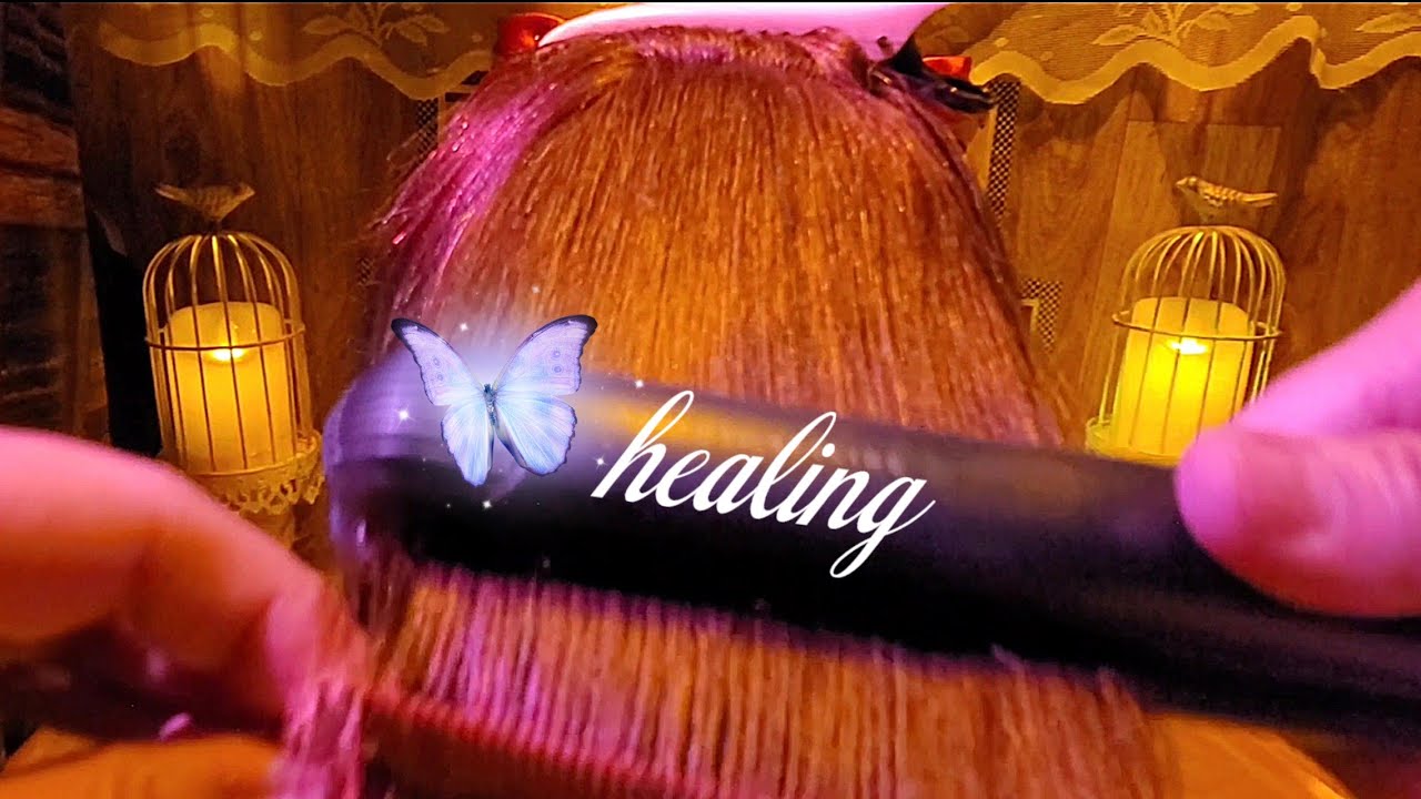 잠이 오는 고데기 매직기#asmr #iron #hair the sound of a curling iron that puts you to sleep(no talking)