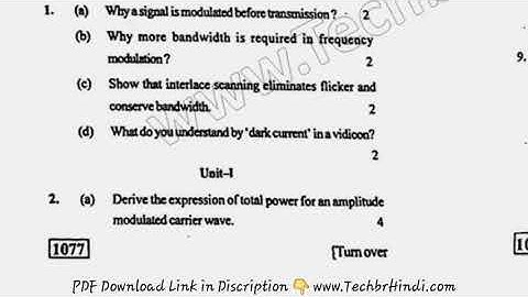 2019 BSc 5th Sem Electronic Communication Question Paper