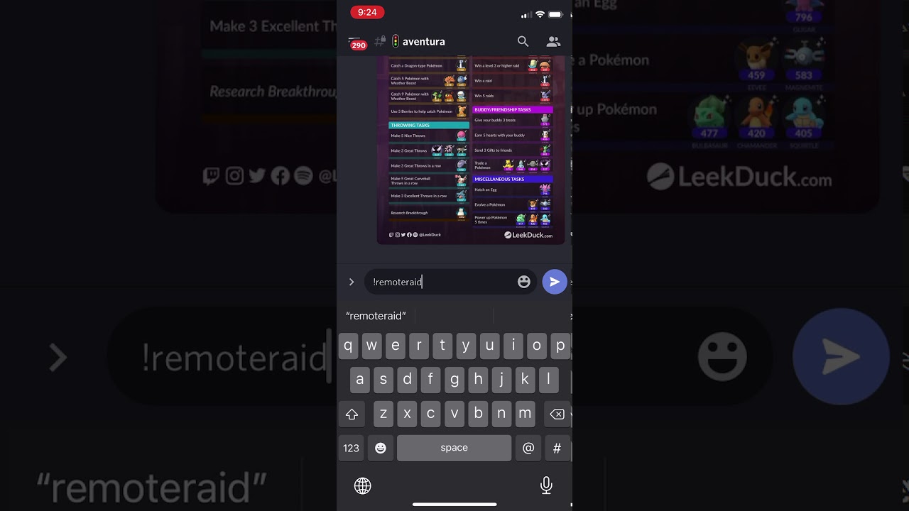 How to set up remote raid in Professor Hemlock Pokémon GO Discord Bot.