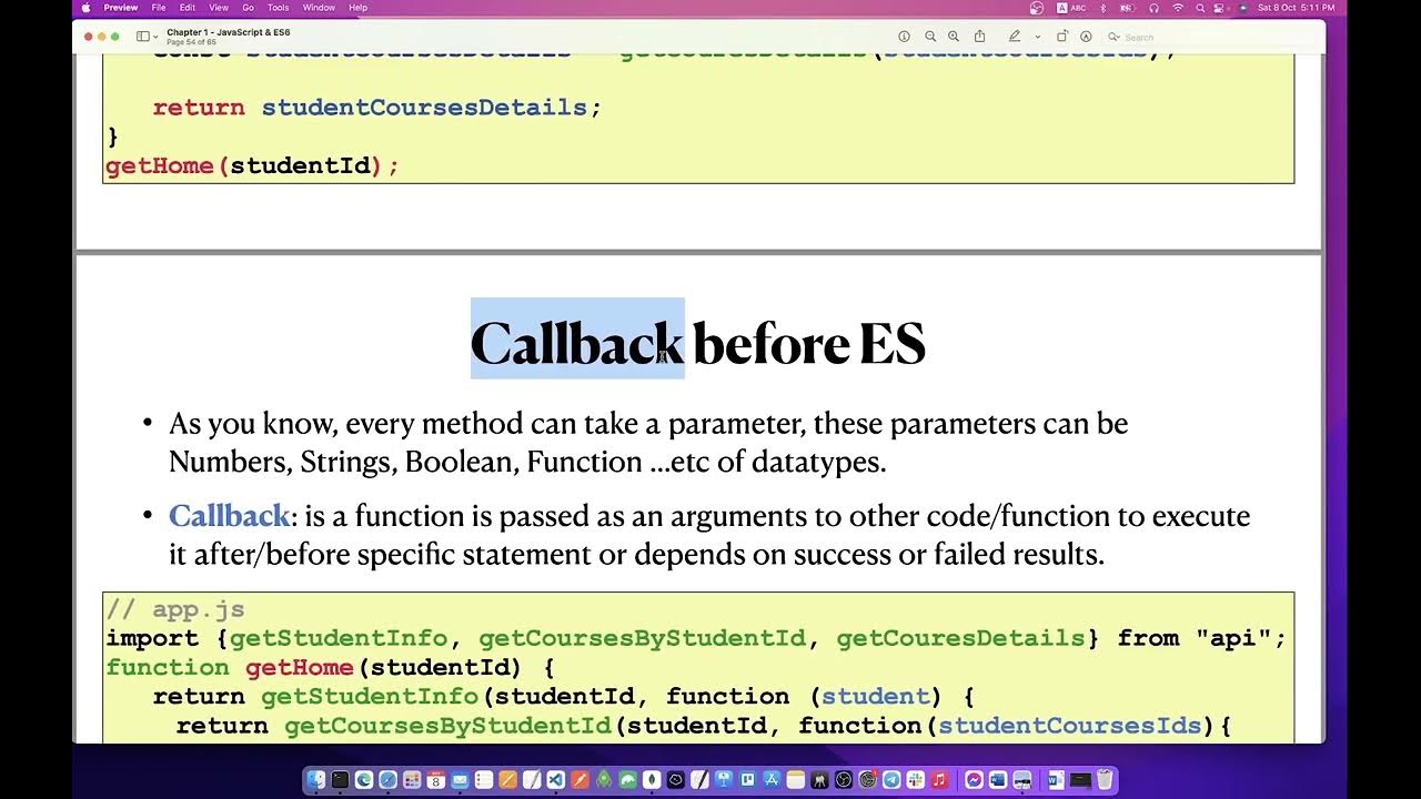 Ch01 JavaScript Part 07 - ES6 - Promise & more helper methods - YouTube