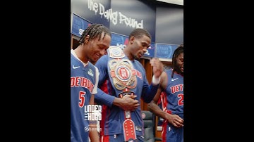 "Together on three, together on me, together on JB" The belt goes to Jalen #nba #pistons