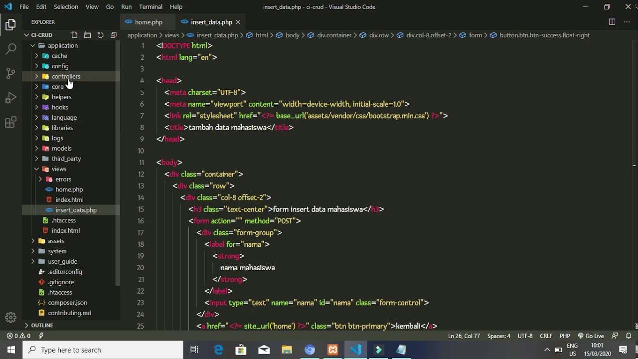 Tutorial Codeigniter PART #03 - YouTube