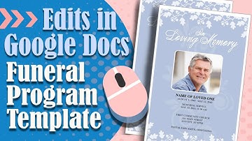 Google Docs Funeral Program Template - The Funeral Program Site