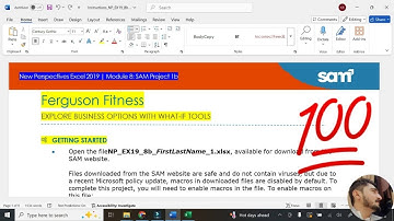 New Perspective Excel 2019 | Module 8: SAM Project 1b #FergusonFitness #excelmodule8samproject1b