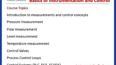 Basics of Instrumentation and Control | Free Download Instrumentation Course