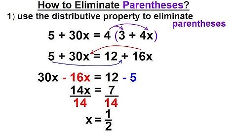Algebra - Ch. 1: Linear Equation (10 of 21) How to Eliminate Parentheses? In an equation.