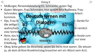 Dialoge B1 | Deutsch lernen durch hören | 3 |