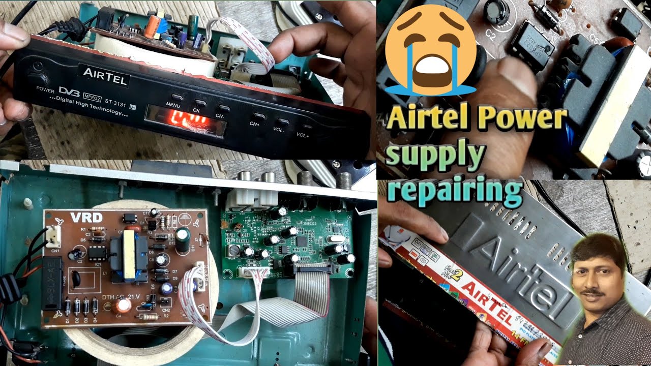Airtel free dish set top box repair dead Airtel box Repair Airtel