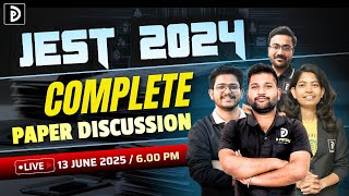 JEST 2024 Complete Paper Discussion | D PHYSICS