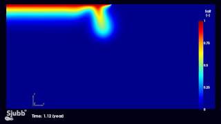 Buoyant ground water flow with Sjubb multiphysics, salt concentration