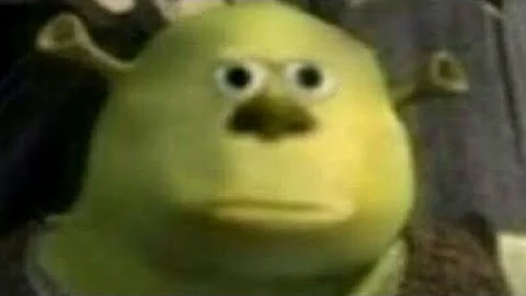 Shrek but when he speaks the movie gets faster