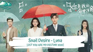 OST YOU ARE MY DESTINY | LUNA - SNAIL DESIRE 印子月 - 蜗牛的愿望 [LYRICS HAN PIN ENG]  你是我的命中注定 OST