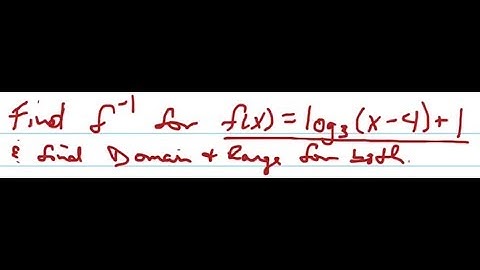 Find the domain/range for f(x)=log(x-4)+1 and for it