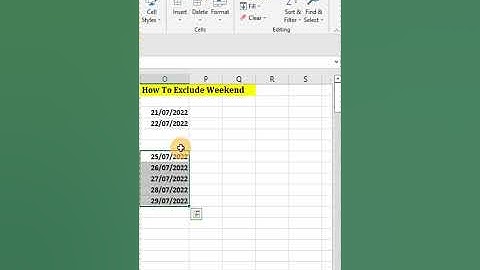 How To Exclude Weekend in Excel|| How To Autofill weekdays in Excel || Excel tips and Trick