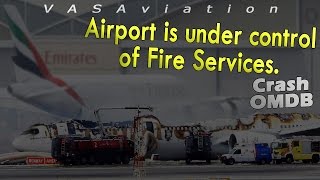 [REAL ATC] Emirates B777 CRASH then BURNT at Dubai OMDB!