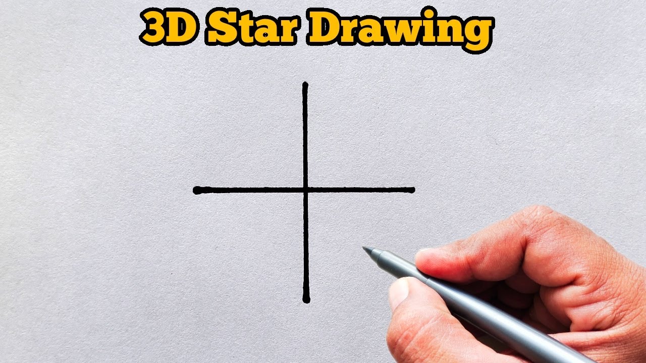 How do you draw a 3d star