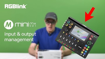 #rgblink mini-mx SDI input management
