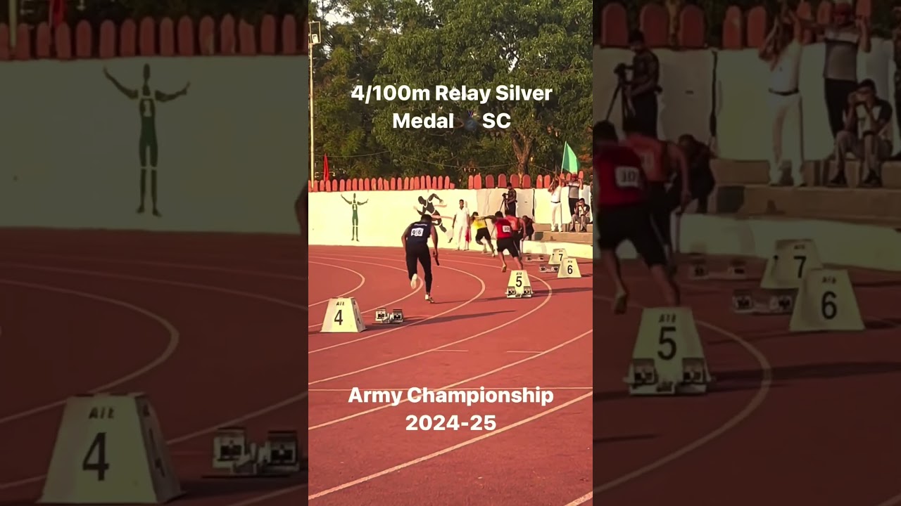 Army Championship 2024-25 man’s 4/100m relay Silver Medal 🥈🙏❤️