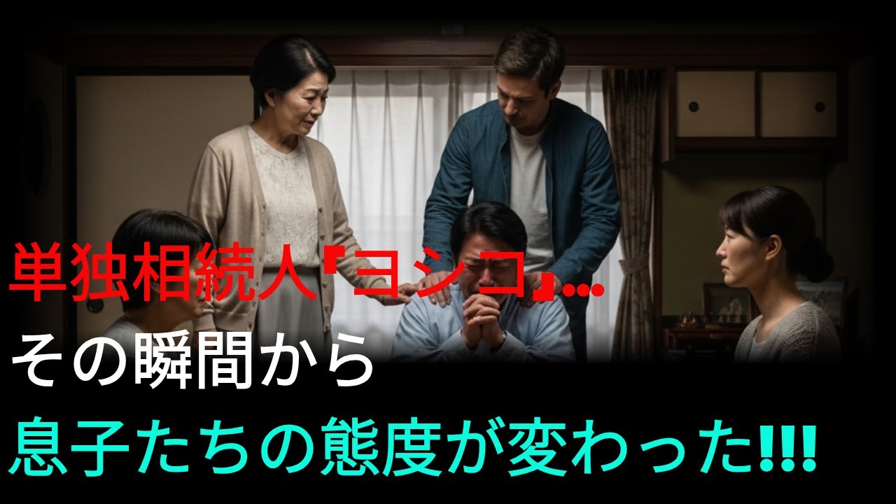 単独相続人「ヨシコ」…その瞬間から息子たちの態度が変わった!!!!