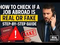 how to check if abroad job is real or fake | How to verify job offer letter