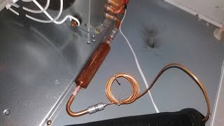 How to connect the capillary tube and copper filter drier ?