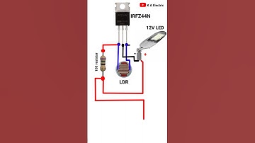 #Automatic night light using mosfet IRFZ44N and LDR #short #youtubeshorts