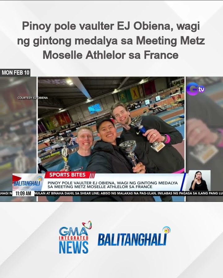 Pinoy pole vaulter EJ Obiena, wagi ng gintong medalya... | Balitanghali