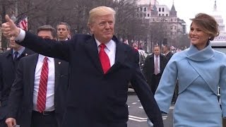 Watch The Trumps Walk During Inaugural Parade