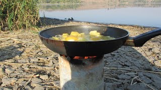 Печка для рыбалки и отдыха. своими руками видео