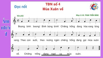Tập đọc nhạc số 4 - Mùa xuân về ll Tđn số 4 lớp 7 ll Châu Xuân