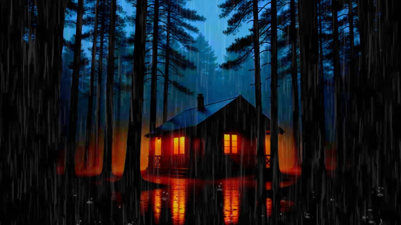 🌧️ Cozy Cabin in the Forest Rain Sounds for Deep Sleep & Relaxation ...