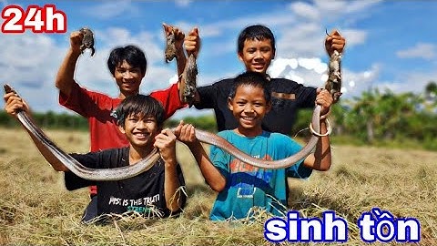 24h Sinh Tồn Ngoài Đồng Ruộng & Ngủ Trong Hang Động Cùng Team Kết Quả Bội Thu