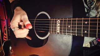 Video thumbnail of "DEEP RIVER BLUES | Country Blues Fingerpicking on the Martin DX Johnny Cash Guitar"