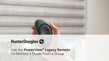 Use the PowerView Legacy Remote to Remove a Shade from a Group