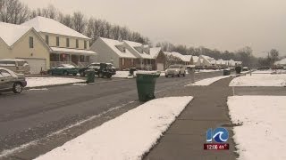 Snow accumulates in Suffolk
