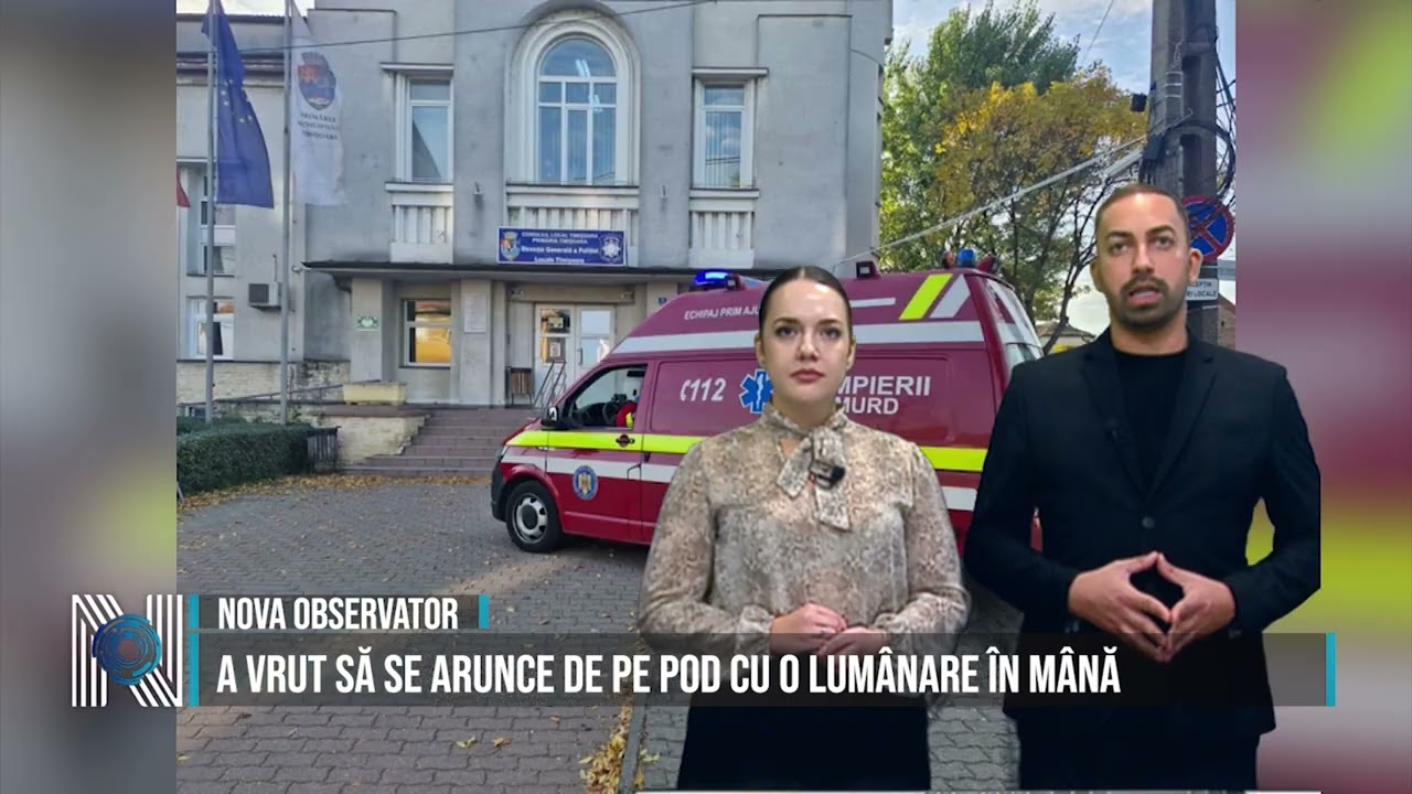 A VRUT SĂ SE ARUNCE DE PE POD CU O LUMÂNARE ÎN MÂNĂ 