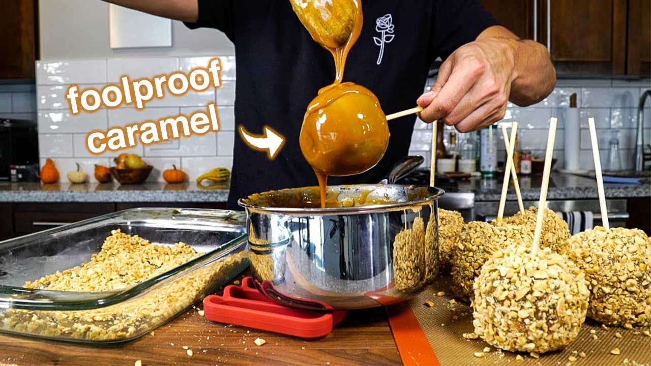 the BEST CARAMEL APPLES with foolproof caramel - YouTube