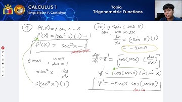 Derivative of Trigonometric Functions Part 2 with Examples
