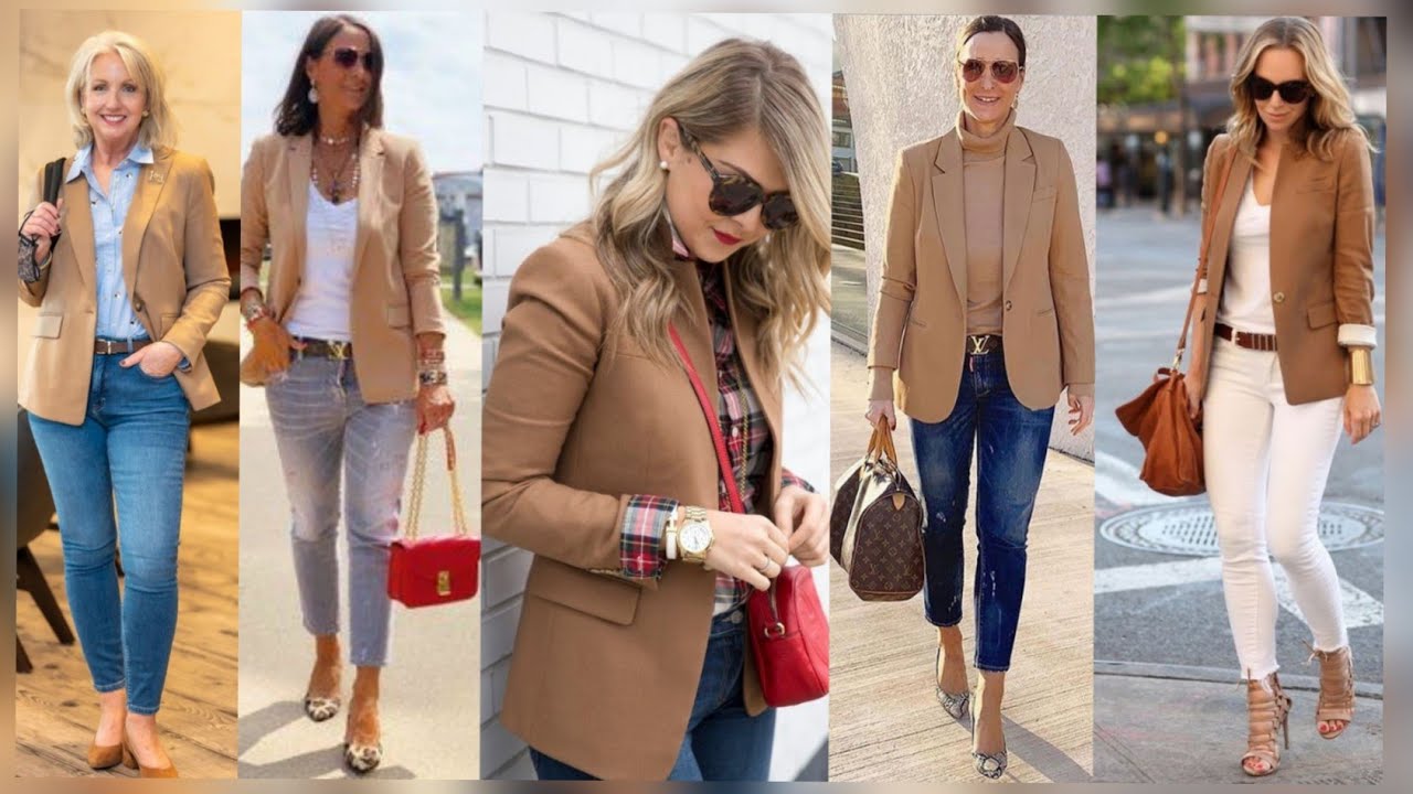 CÓMO COMBINAR UN BLAZER CAMEL A EDAD OUTFITS CON BLAZER CAMEL PARA TIPO DE OCASIÓN