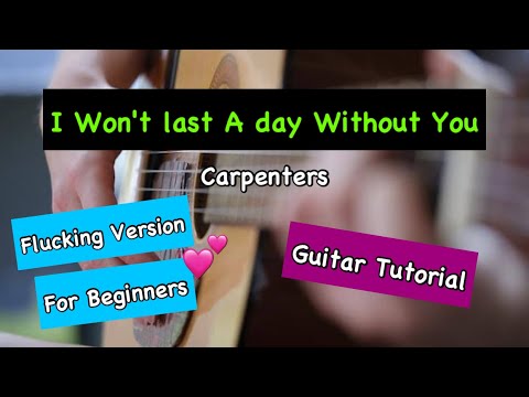 I Wont last a day Without You | Carpenters | (EASY CHORDS) | Guitar ...