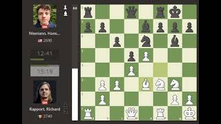 Hans Niemann beats 2800+ rated Richard Rapport