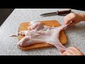 Фаршированная курица в духовке  Как отделить кости от мяса курицы для фарширования